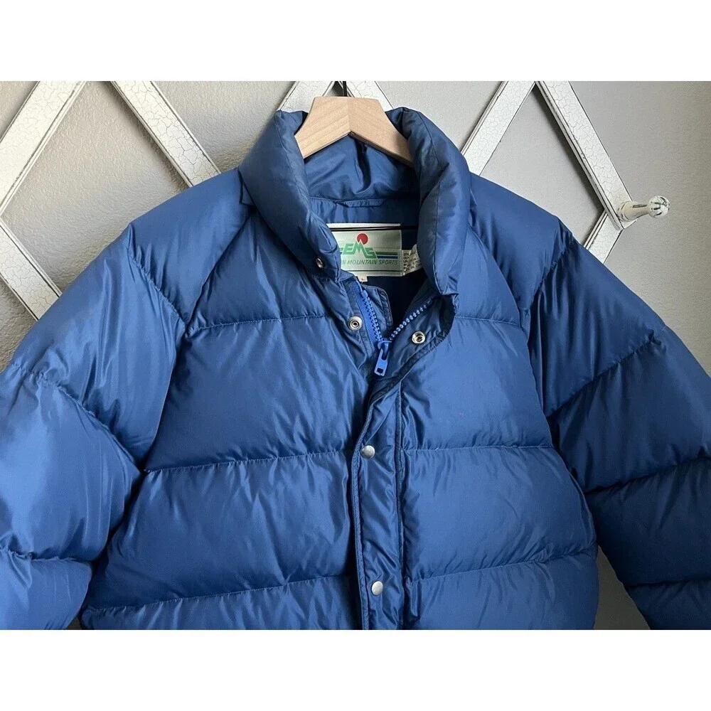 Vintage EMS Eastern Mountain Sports Men's L Goose Down Puffer Jacket -NO Hood